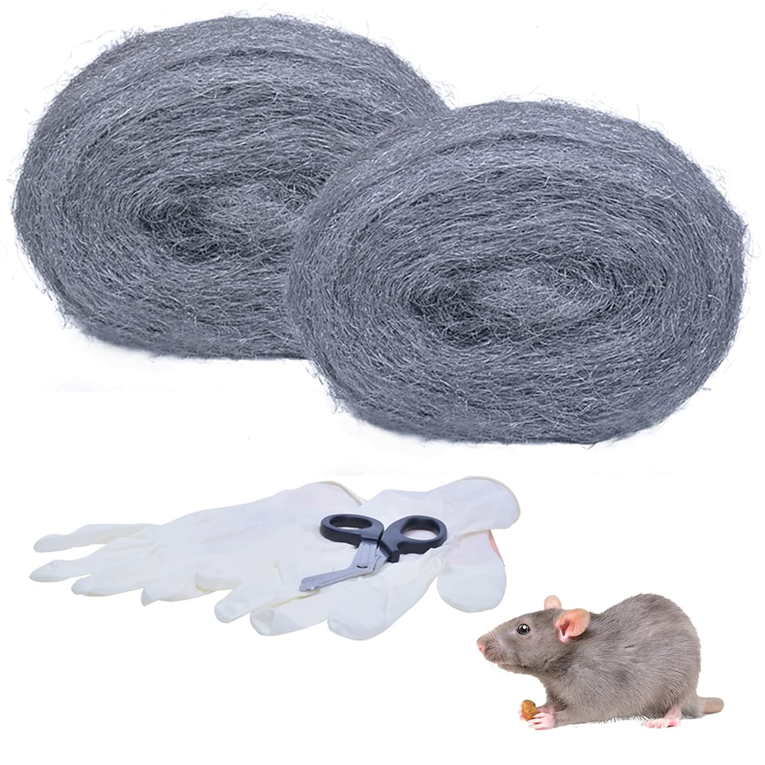 Stahlwolle Mäuseabwehr Set